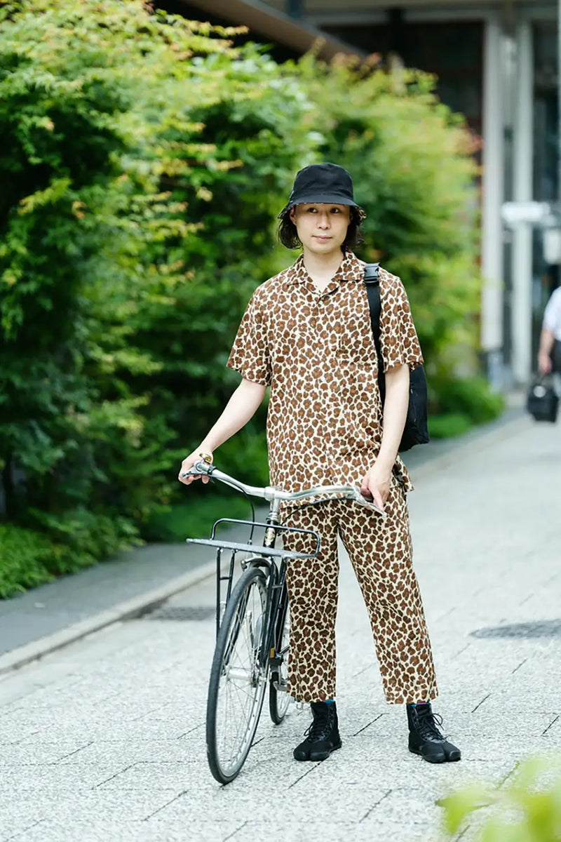 【6月30日頃発送予定】高島縮 20/20 BIKEすててこ／depo leopard Daylight
