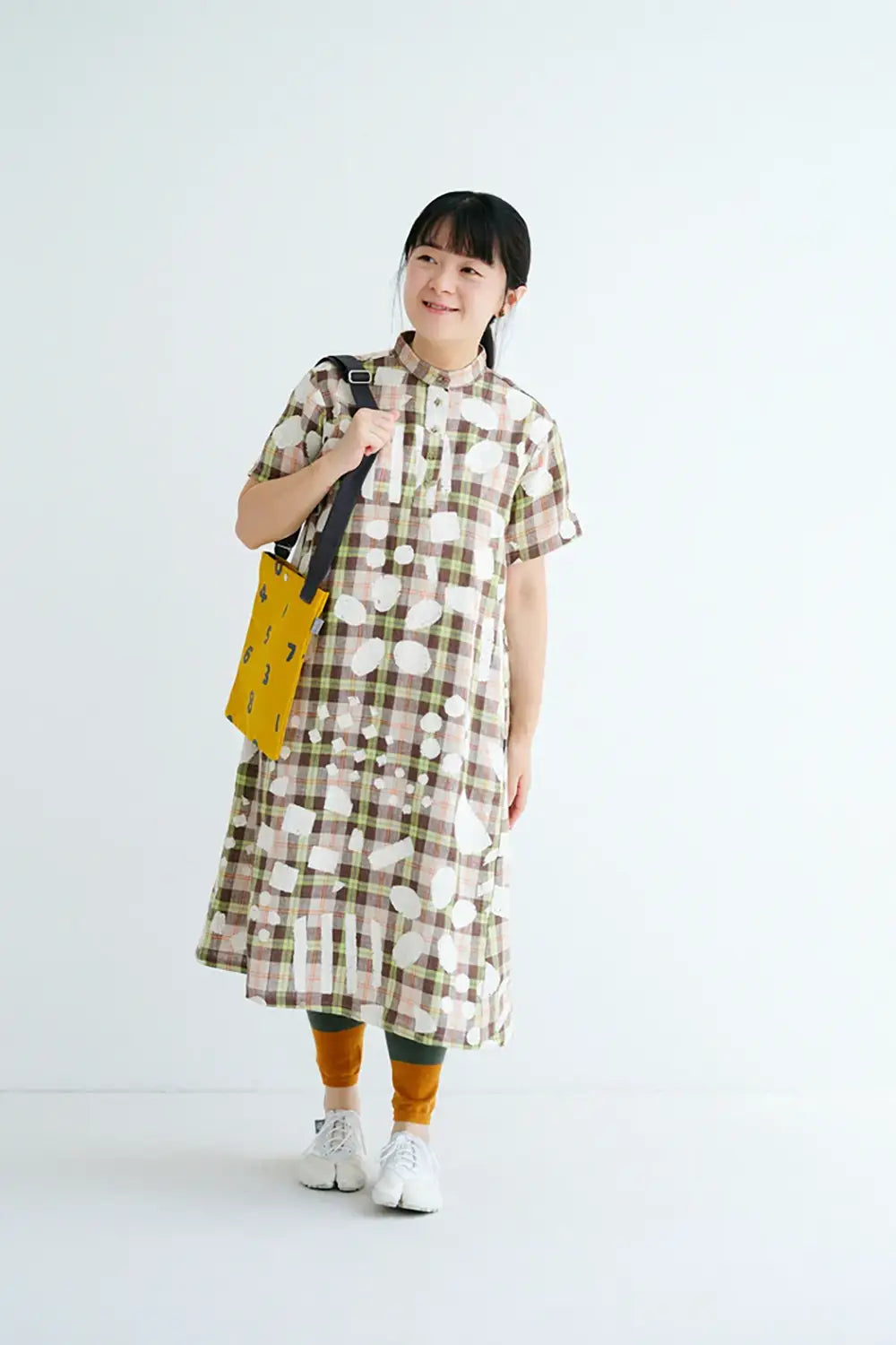 【6月30日頃発送予定】リネンチェック H.N.BIKEワンピース／うらら 陽（よう）