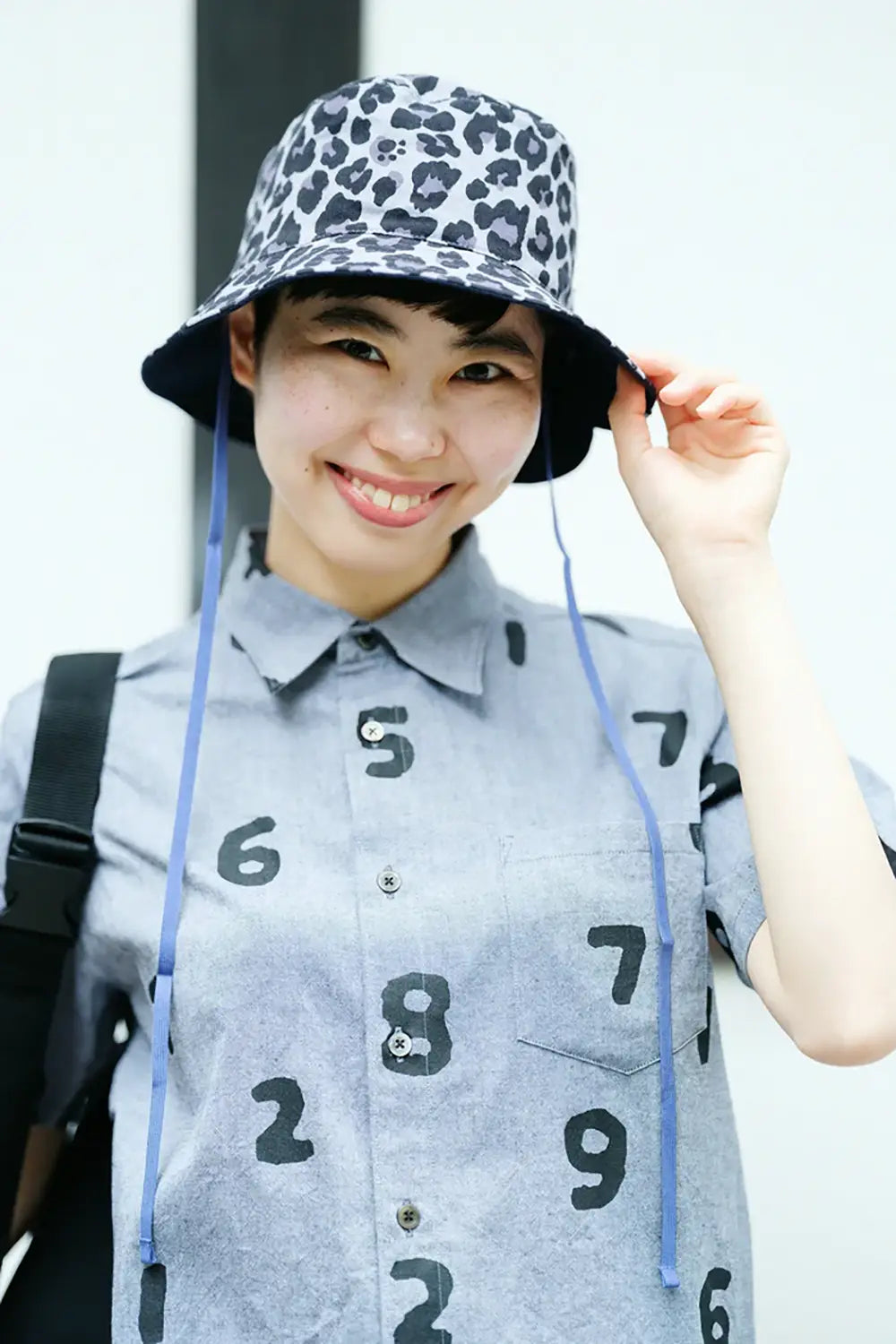 【6月30日頃発送予定】高島縮 20/20 リバーシブル BIKE HAT／depo leopard Midnight