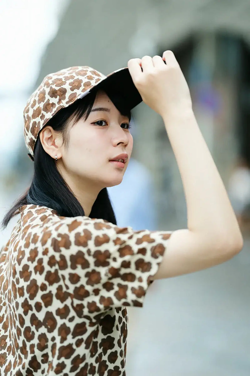 【6月30日頃発送予定】高島縮 20/20 リバーシブル キャップ／depo leopard Daylight