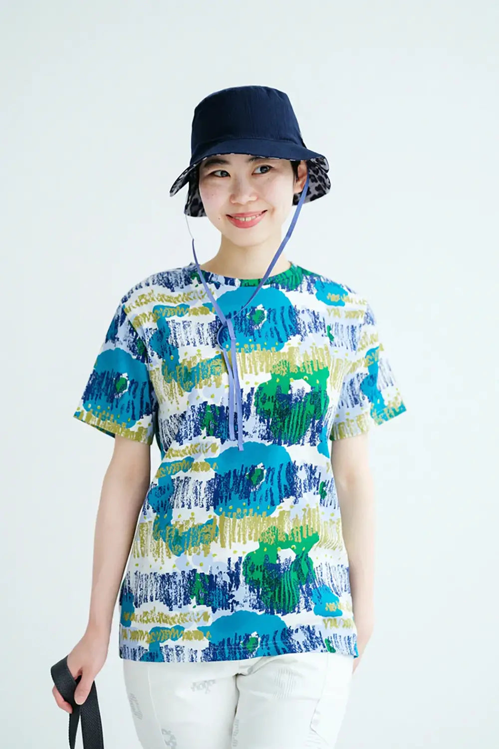 【6月30日頃発送予定】高島縮 40/40 半袖Tシャツ／あこがれ