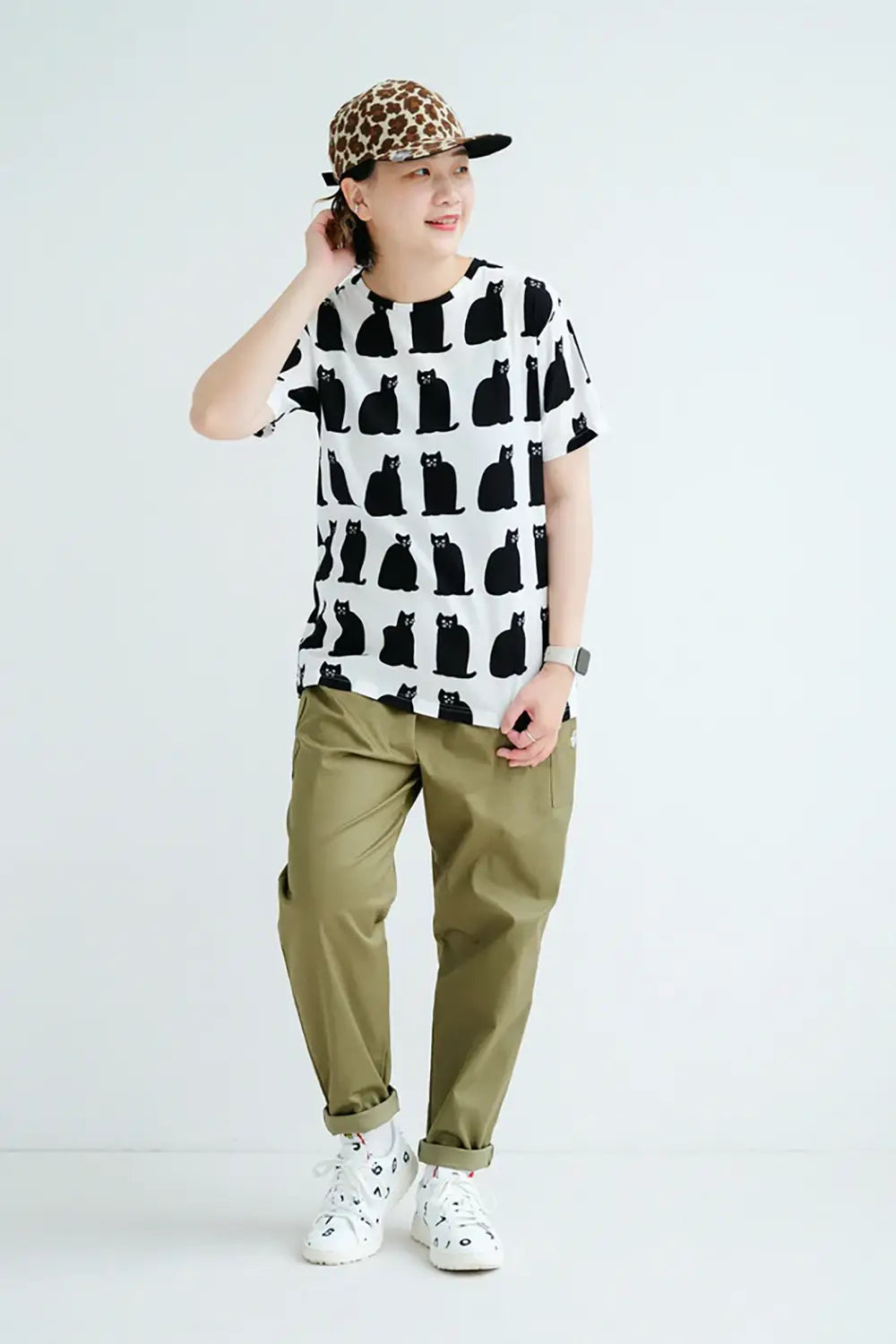 【6月30日頃発送予定】高島縮 40/40 半袖Tシャツ／気まぐれ