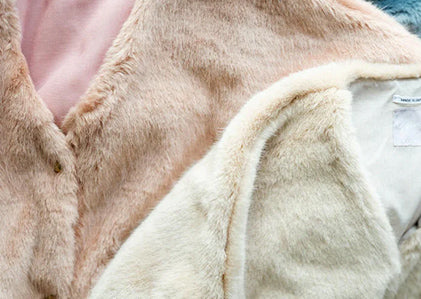 フェイクファー Vネック ライトチュニックコート