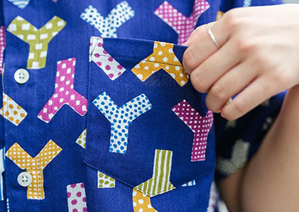 高島縮 半袖シャツ