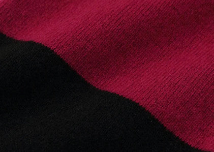 SOU・SOU×ALPHA 羊絨 雙色袖和裝針織衫