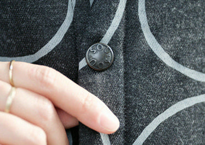 ストレッチフラノ ノーカラー パディングコート