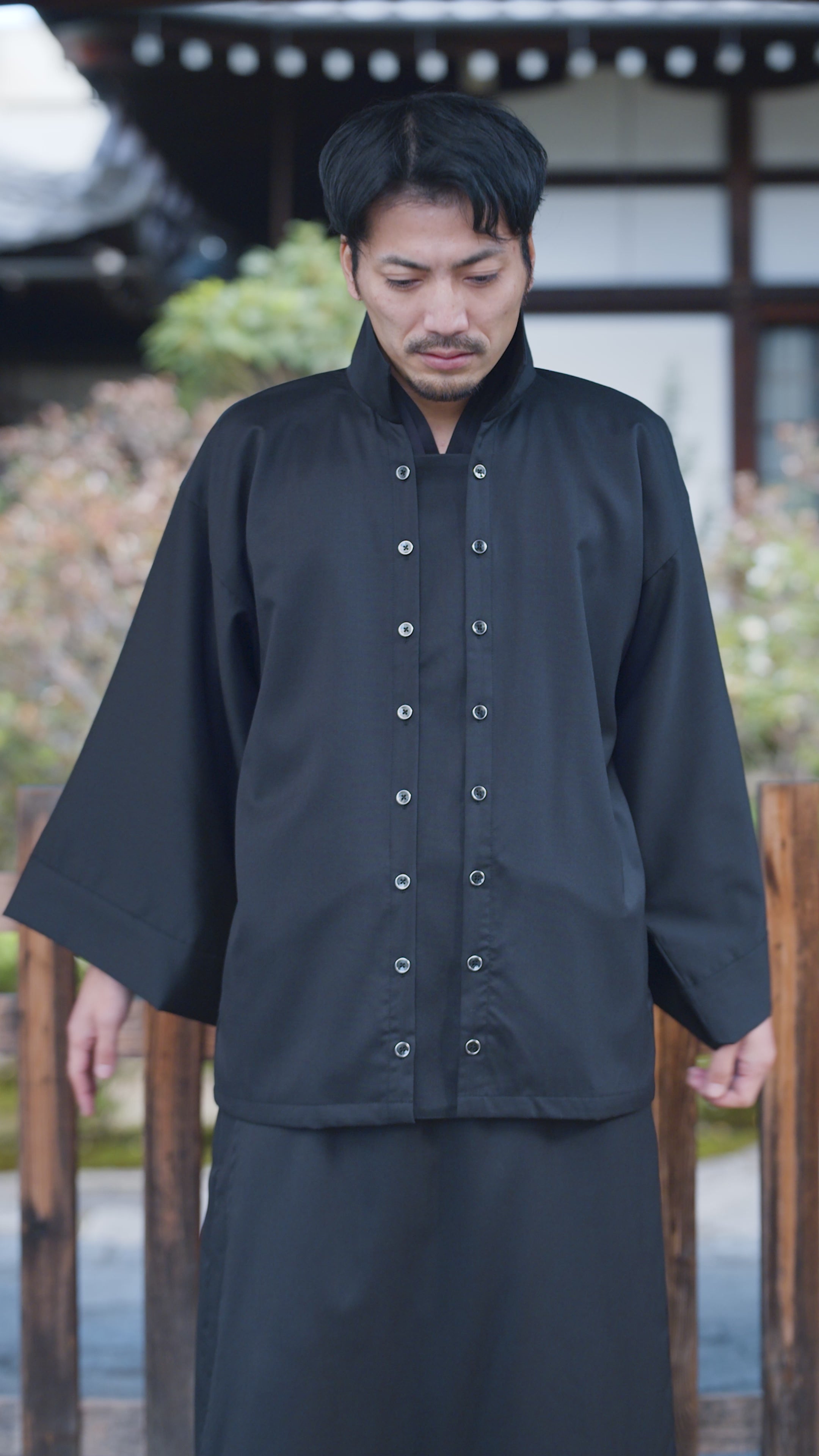 Toshi Shimizu モダンラグ 195x250cm net Limited】Chizimi Cotton 20/20 Double Breasted Shirt / Somon