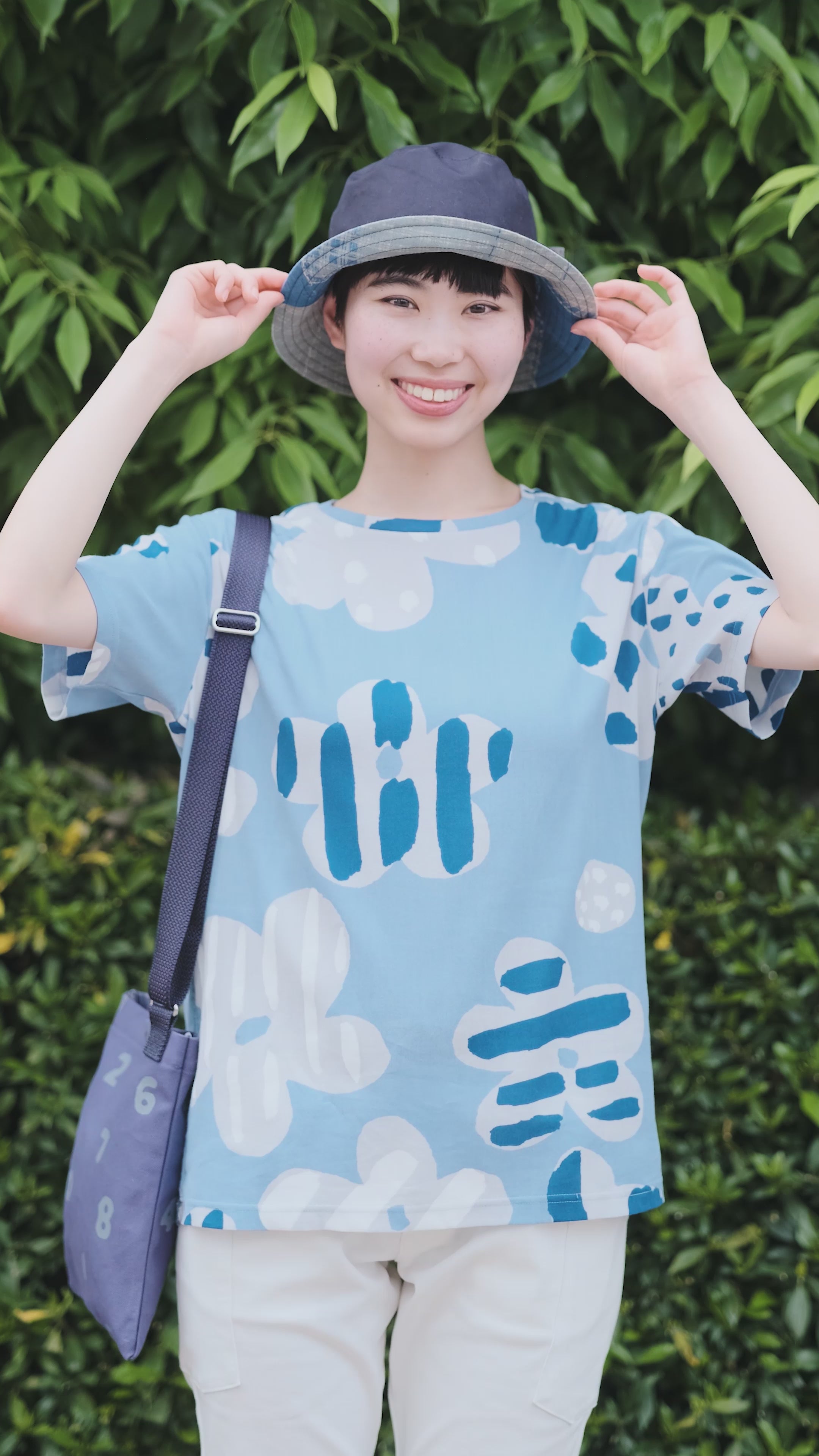 高島縮 40/40 半袖Tシャツ／BORO Ⅱ IJ