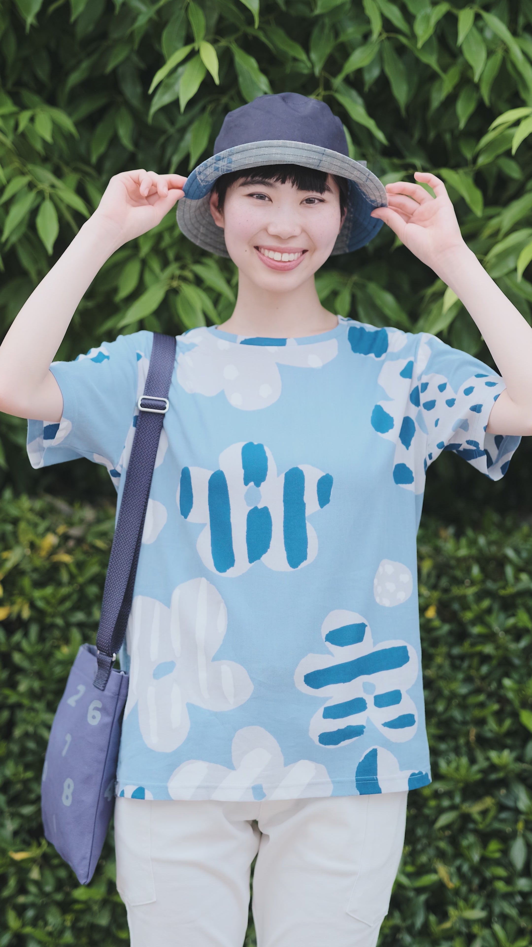 しょっぺどん 高島縮 40/40 半袖Tシャツ／鳶（とび）