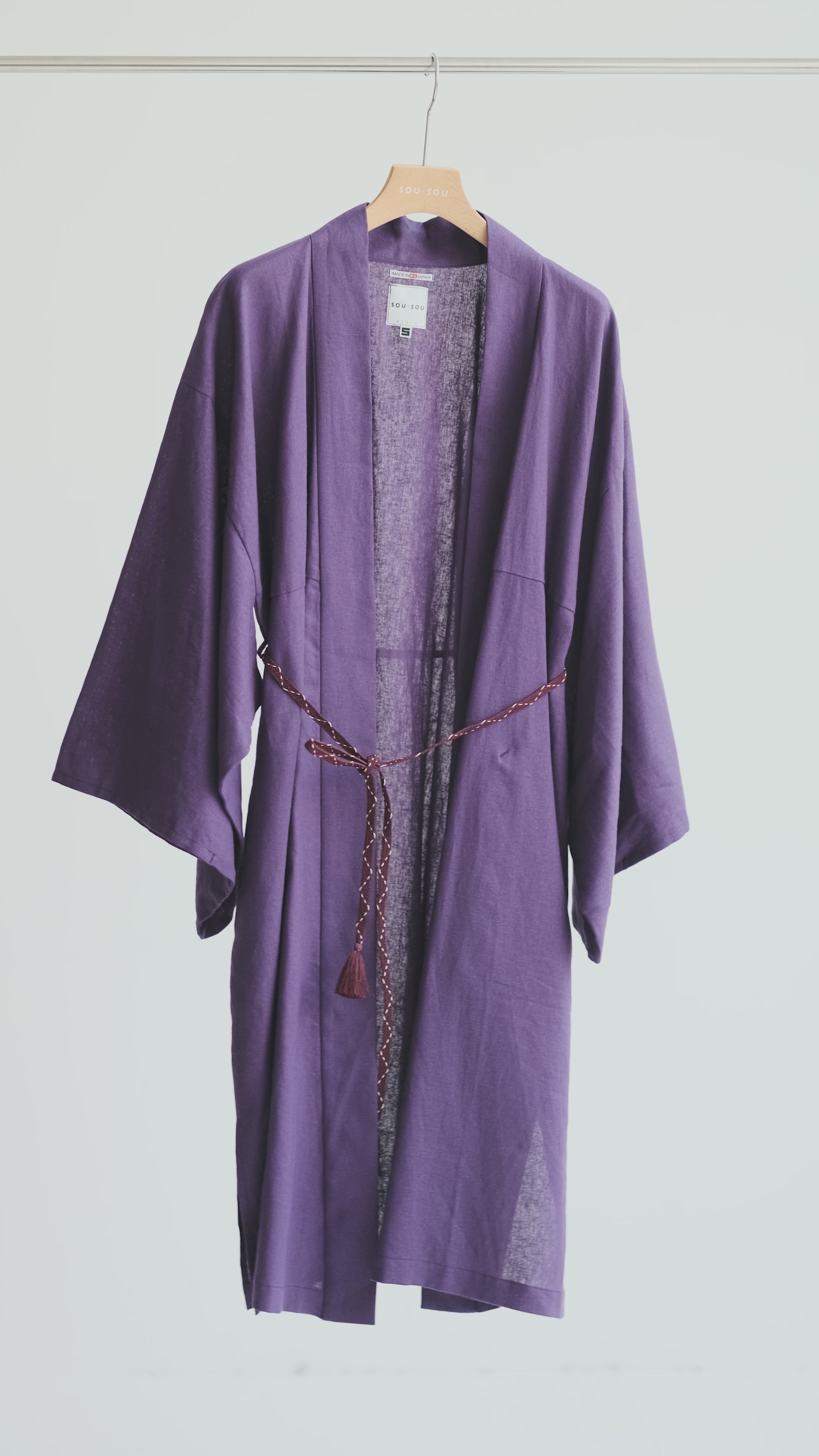 実寸XL初期UK製 ShirinGuild Linen Haori Kimono