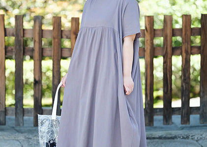 SOU・SOU　高島縮 40/40 リンクルワンピース／墨色 高島縮 40/40 リンクルワンピース／墨色（すみいろ）