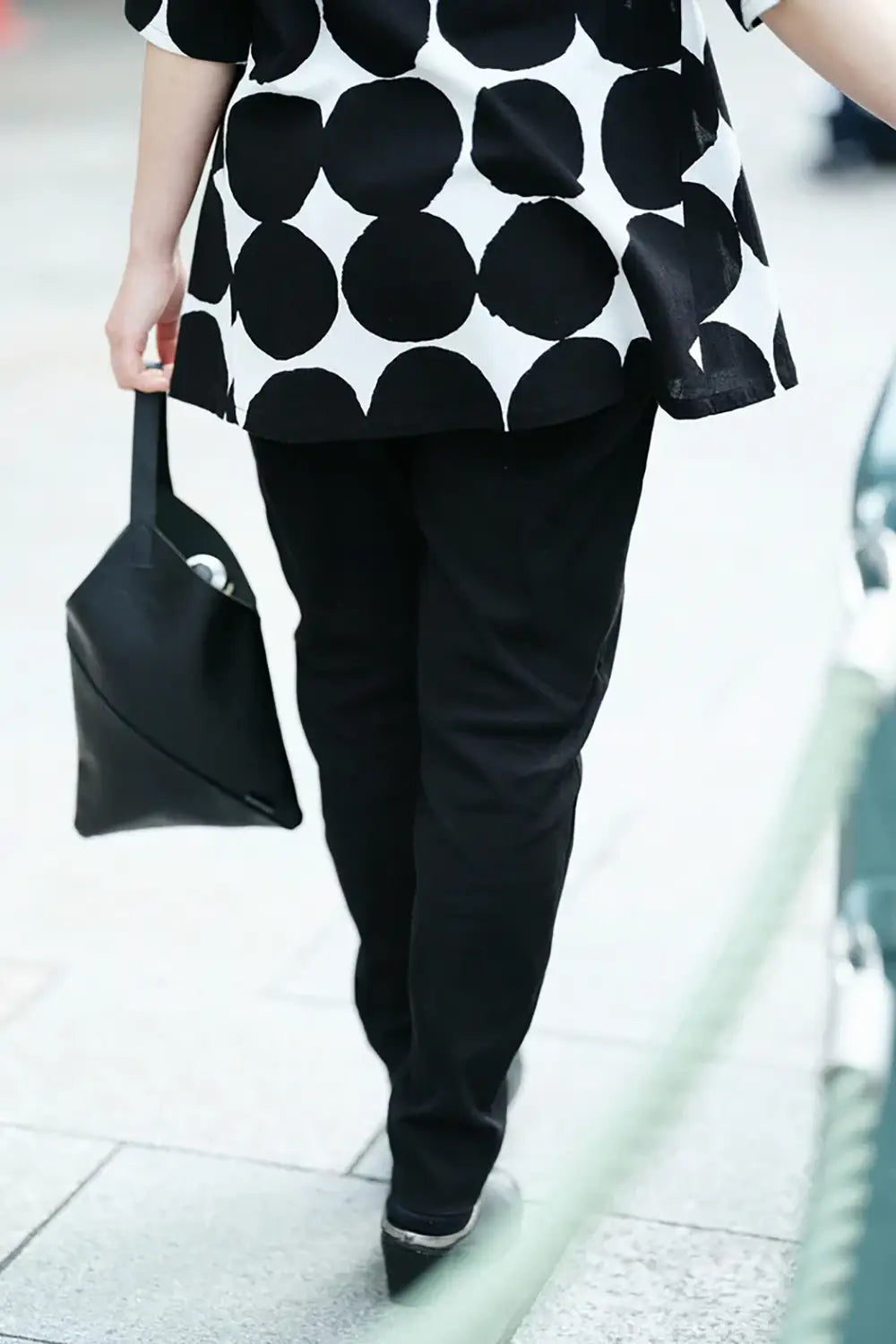 타카시마치지미 40/40 레깅스 팬츠/검은색 