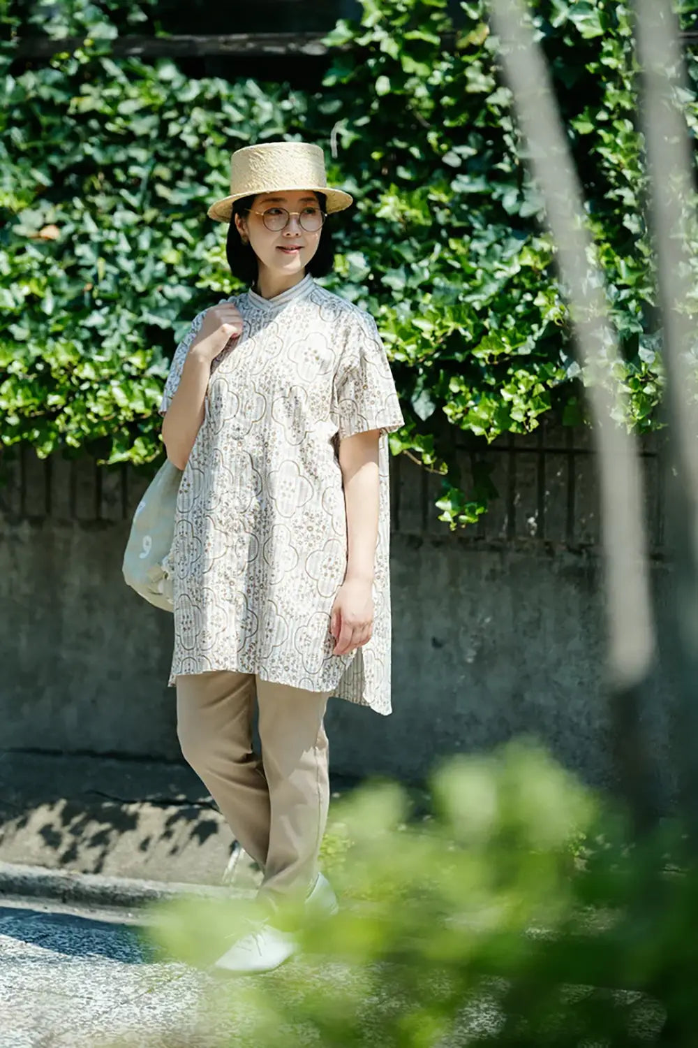 타카시마치지미 40/40 레깅스 팬츠/베이지（시로츠루바미） 
