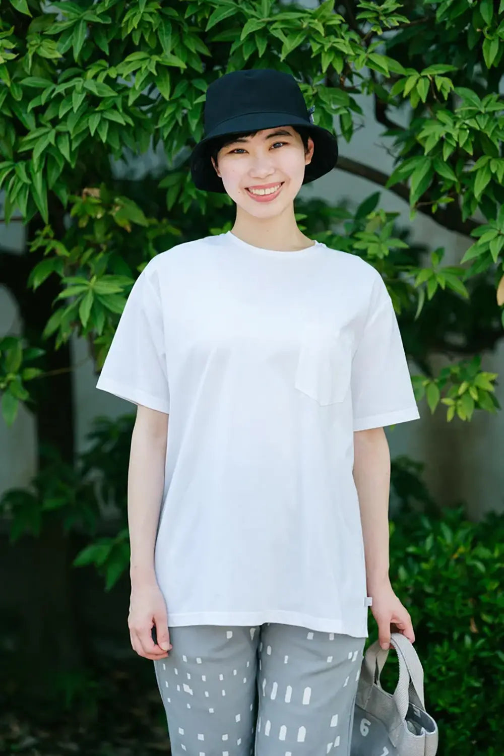 C/CM(R)가노코 반팔포켓 BIG T/화이트