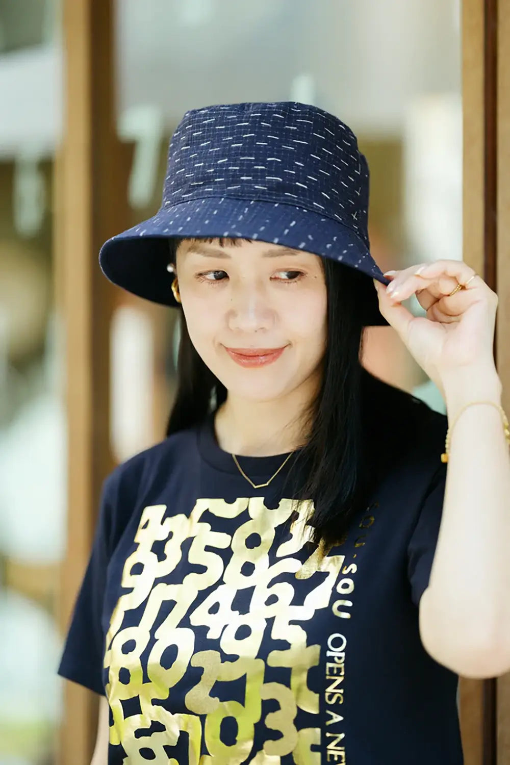 타카시마치지미 20/20 리버시블 모자／BORO Ⅲ IJ 
